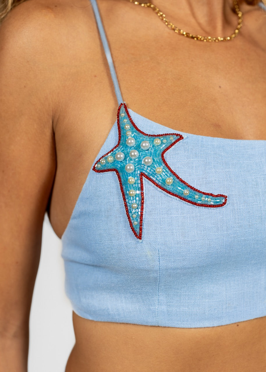 Starline Linen Crop Top