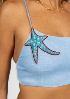 Starline Linen Crop Top