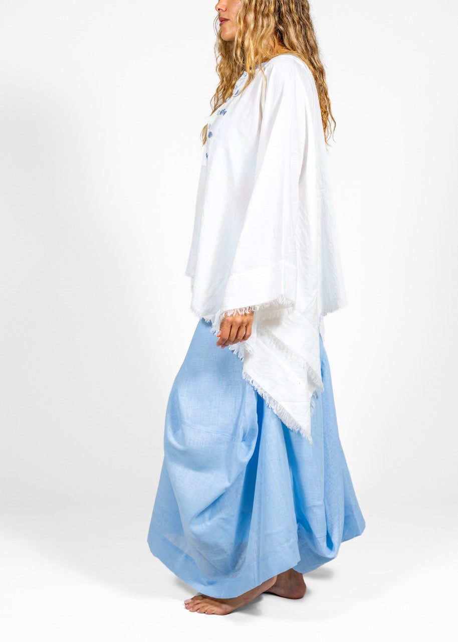 Sky Stitch Linen Top