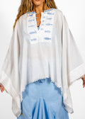 Sky Stitch Linen Top