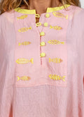 Blush Script Linen Top