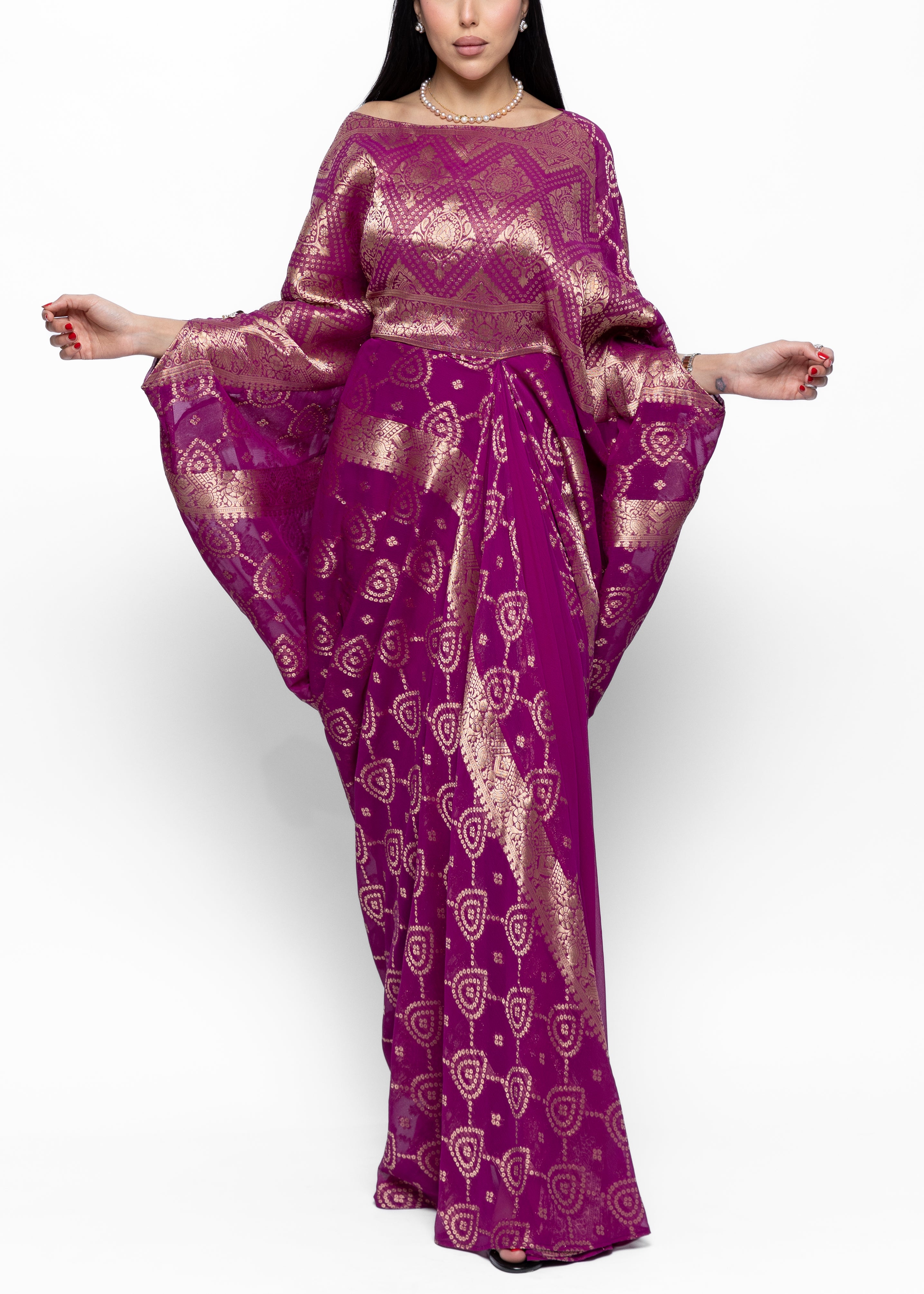 Rania Silk Sari Couture Ensemble