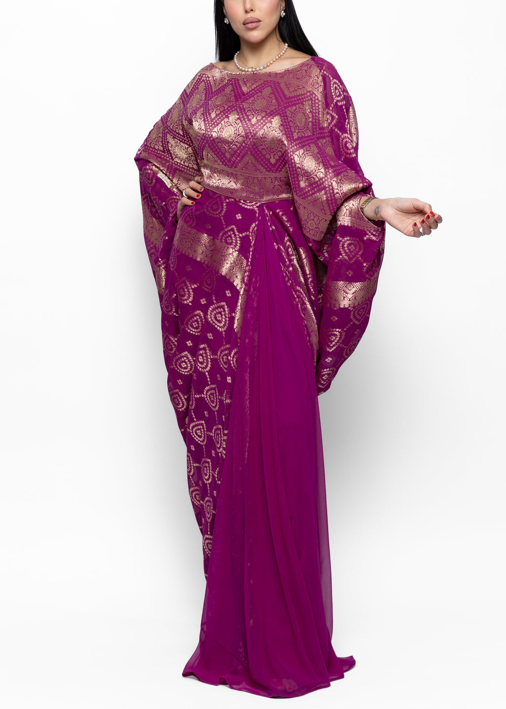Rania Silk Sari Couture Ensemble