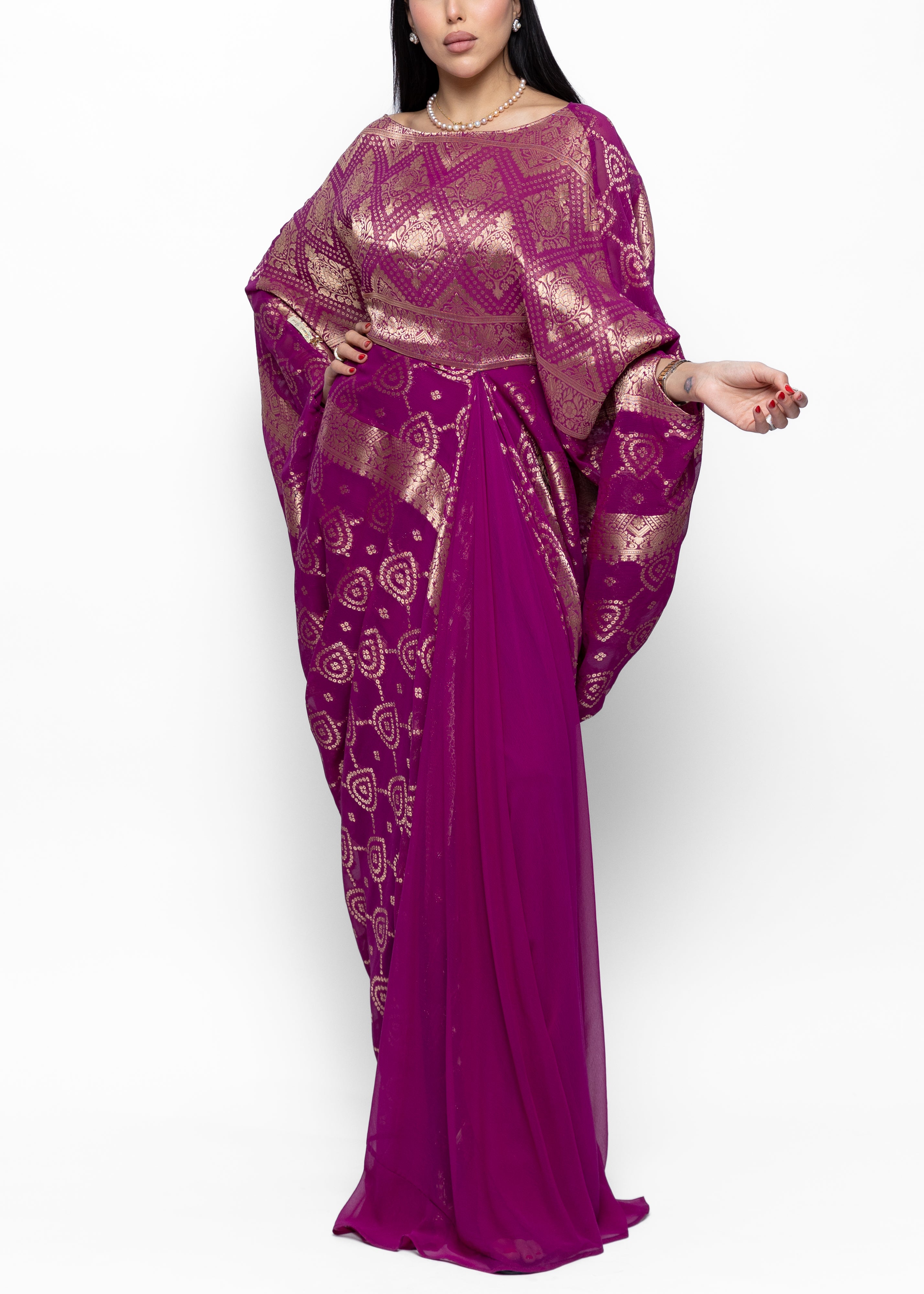 Rania Silk Sari Couture Ensemble