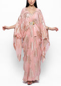 Haifa Blush Extended Sleeve Zari Kaftan