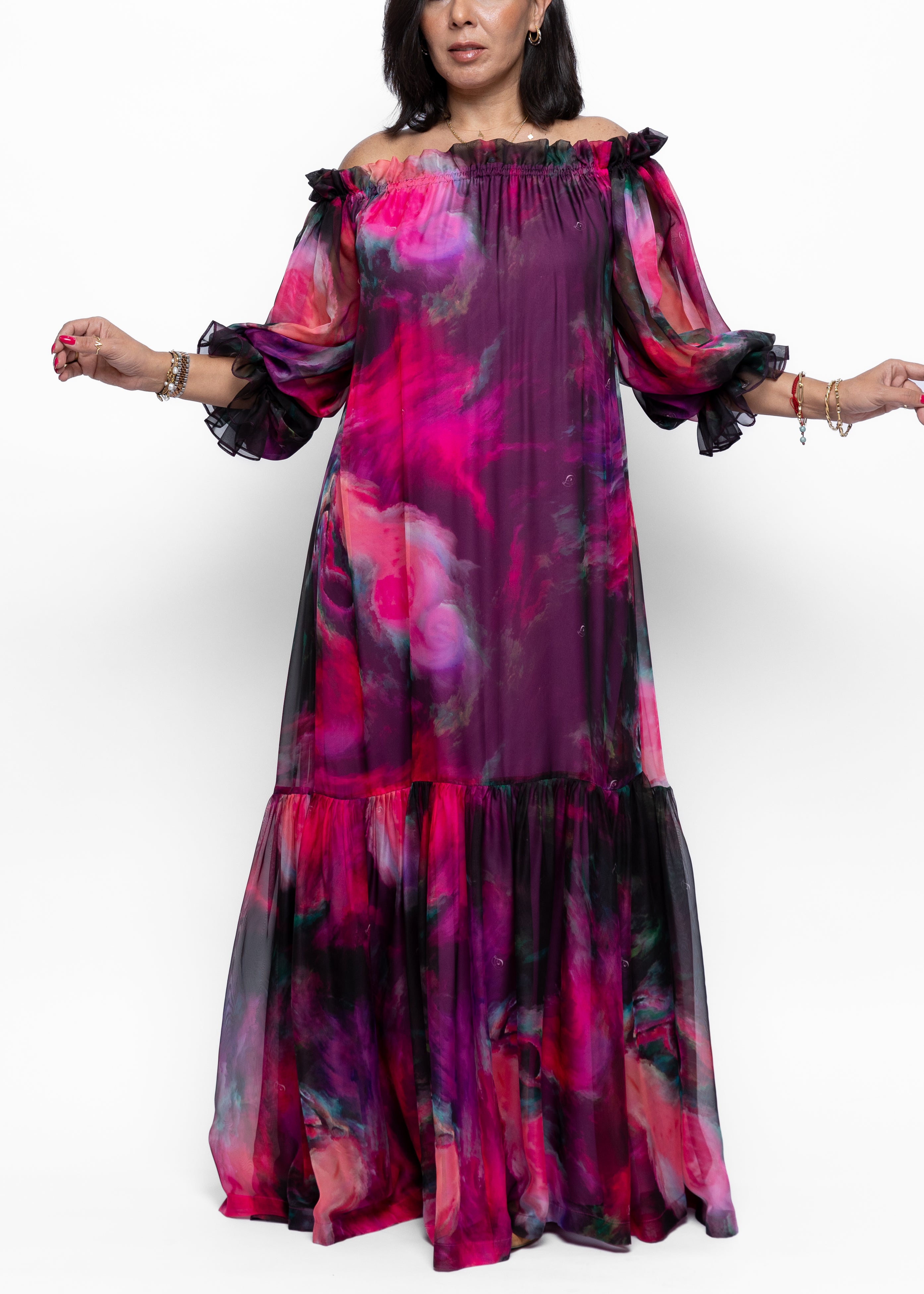 Farah Chiffon Silk Dress