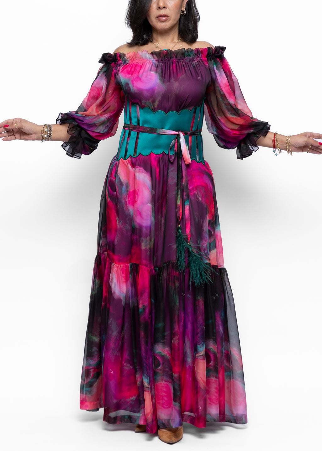 Farah Chiffon Silk Dress