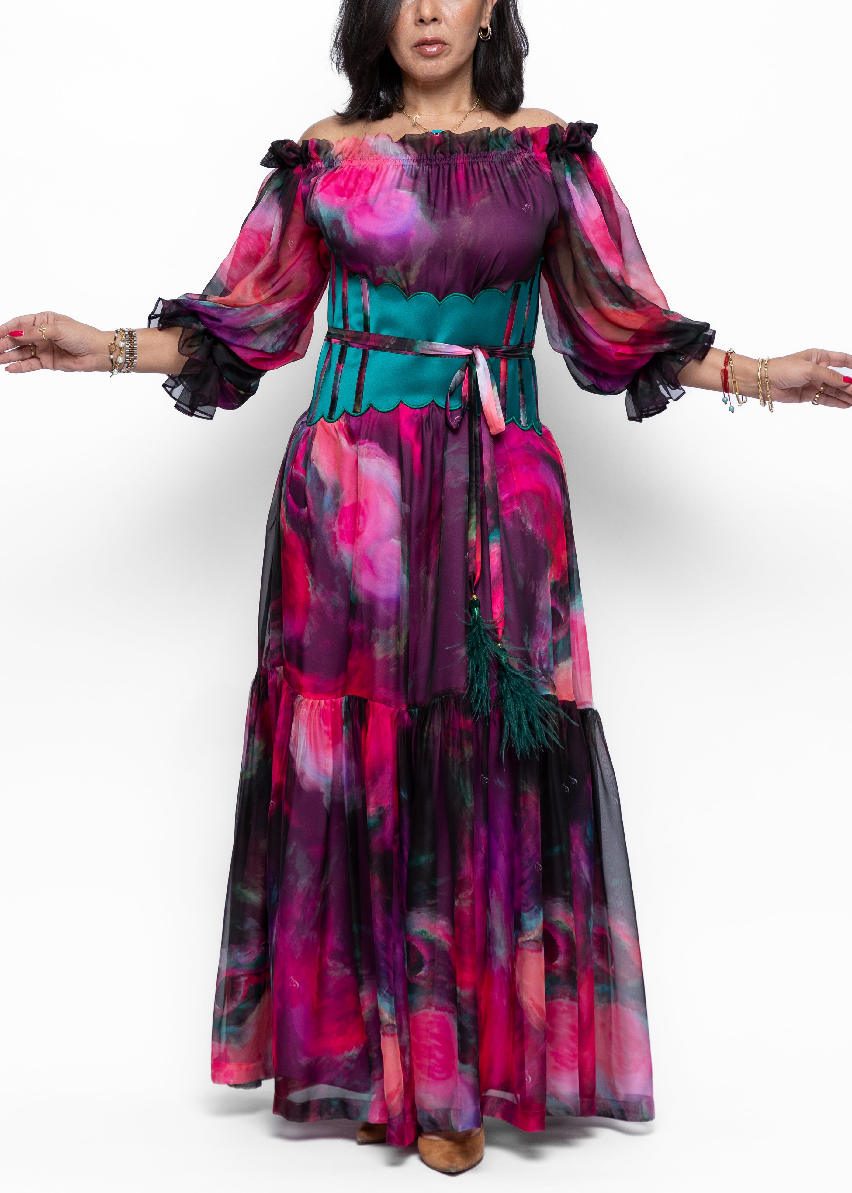Farah Chiffon Silk Dress