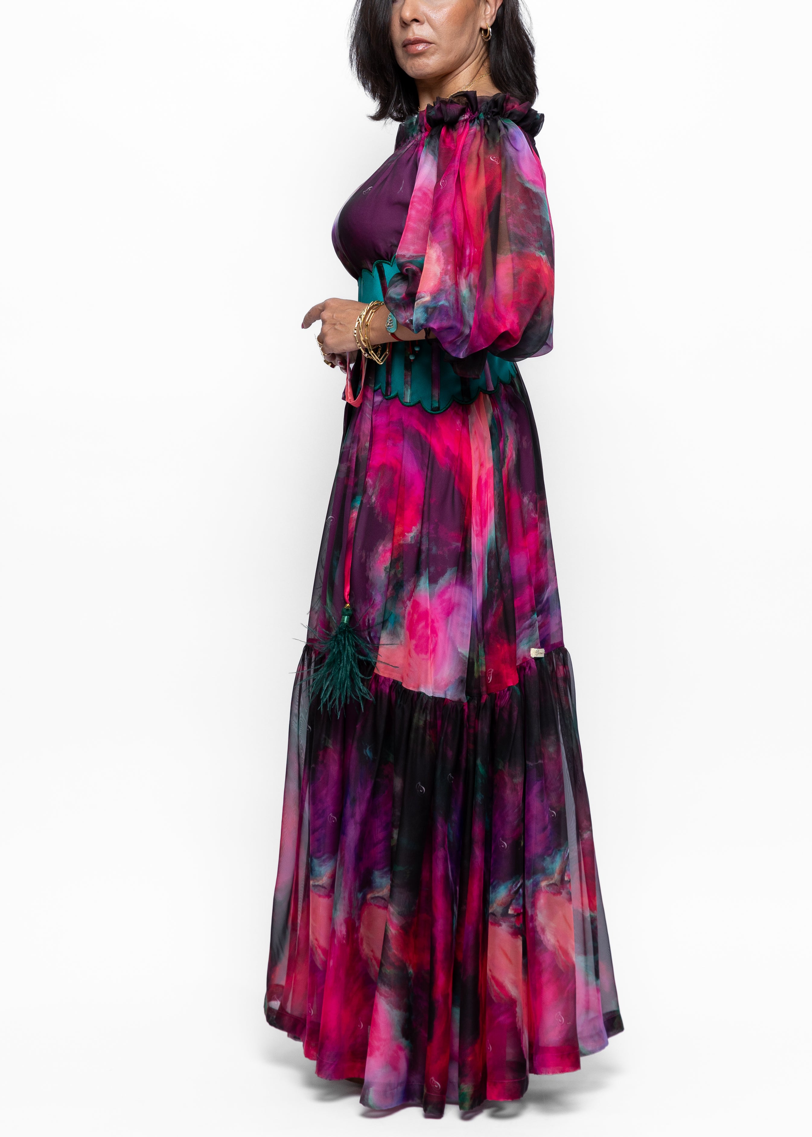 Farah Chiffon Silk Dress
