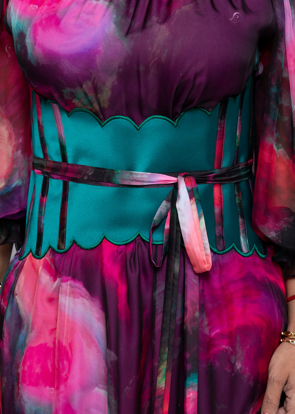 Farah Chiffon Silk Dress