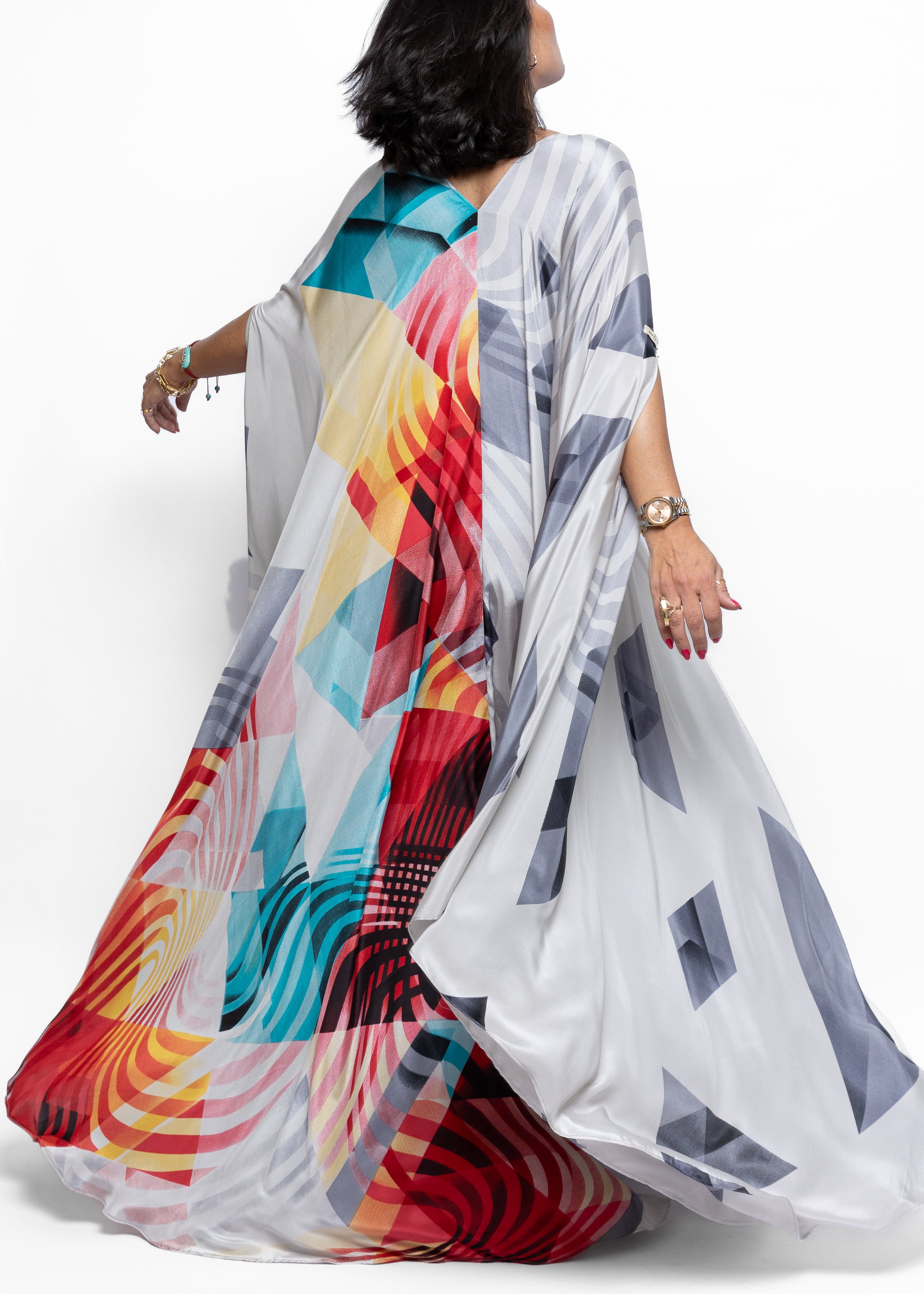 Ruba Prism Silk Couture Kaftan