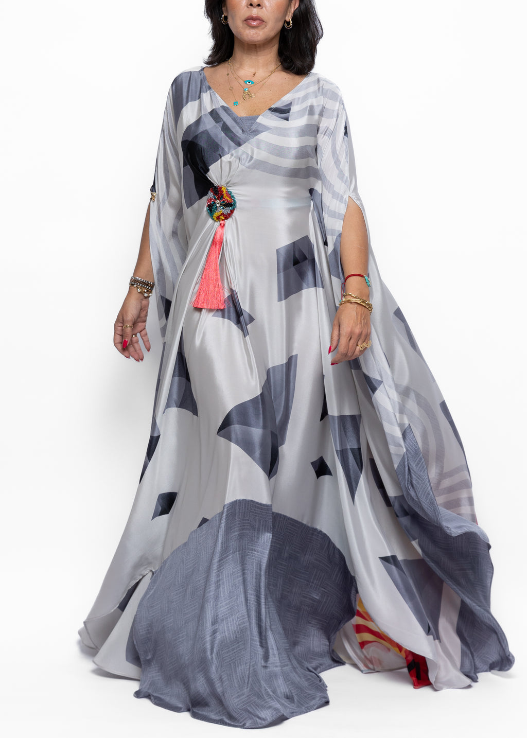Ruba Prism Silk Couture Kaftan