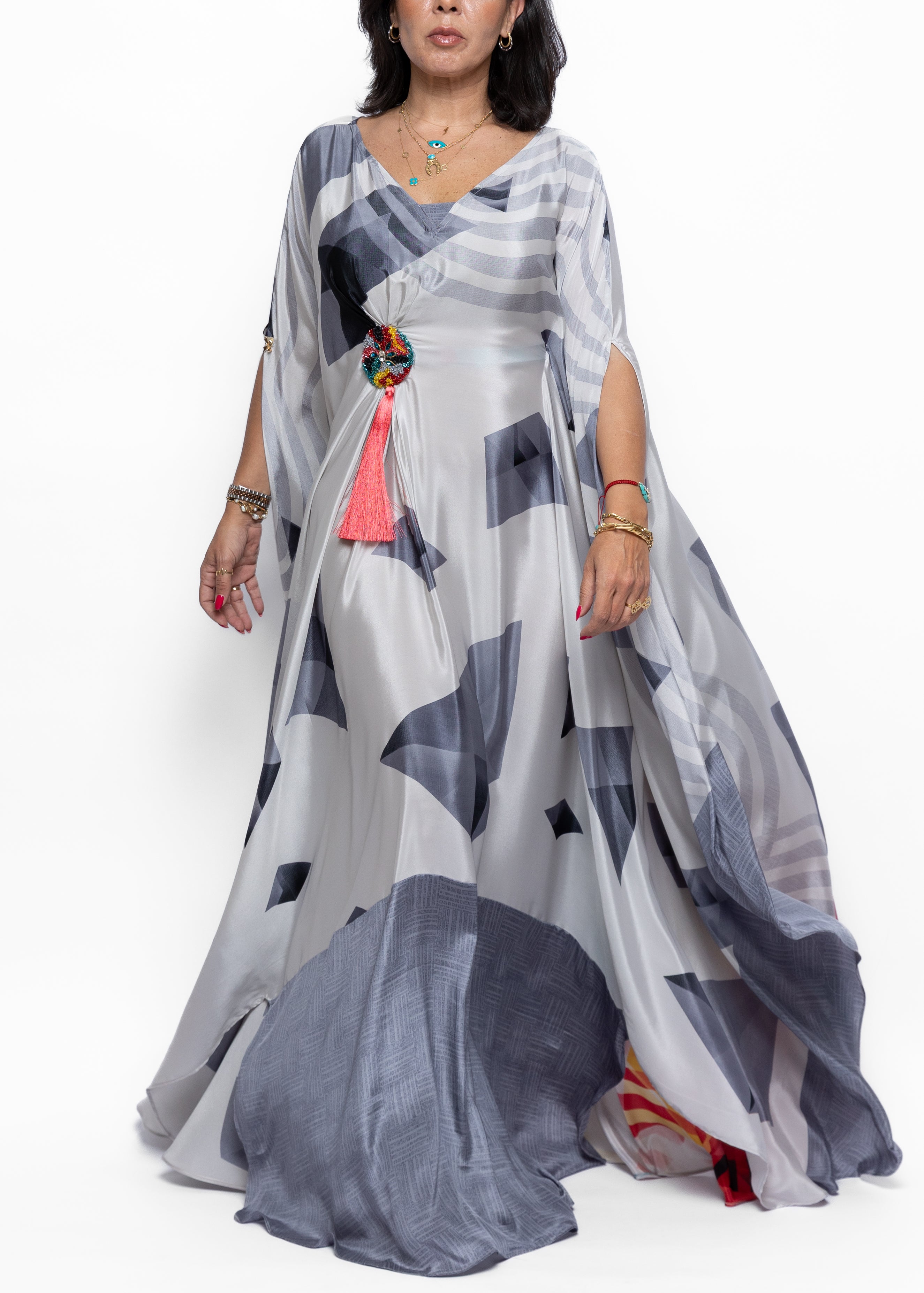 Ruba Prism Silk Couture Kaftan