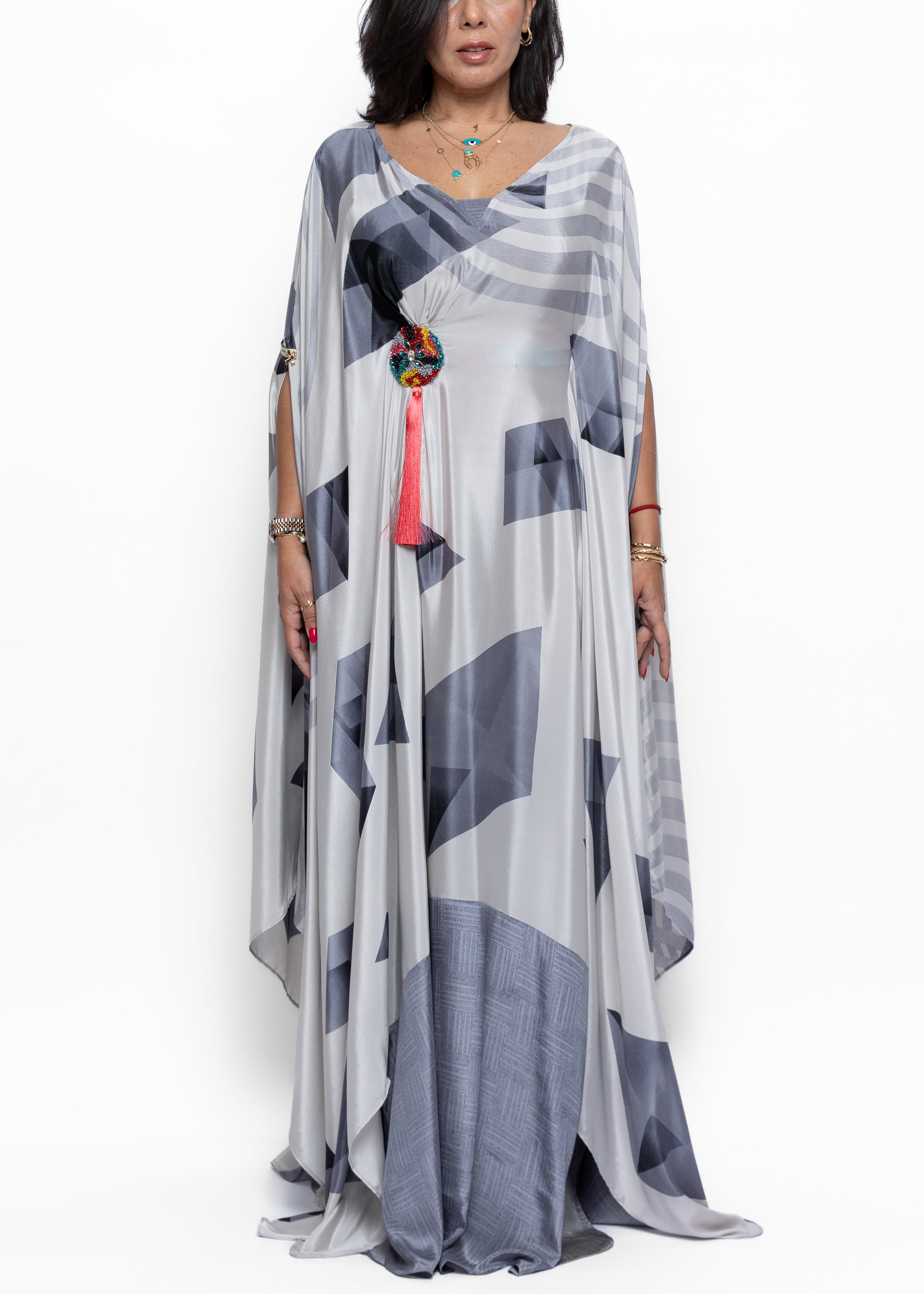 Ruba Prism Silk Couture Kaftan