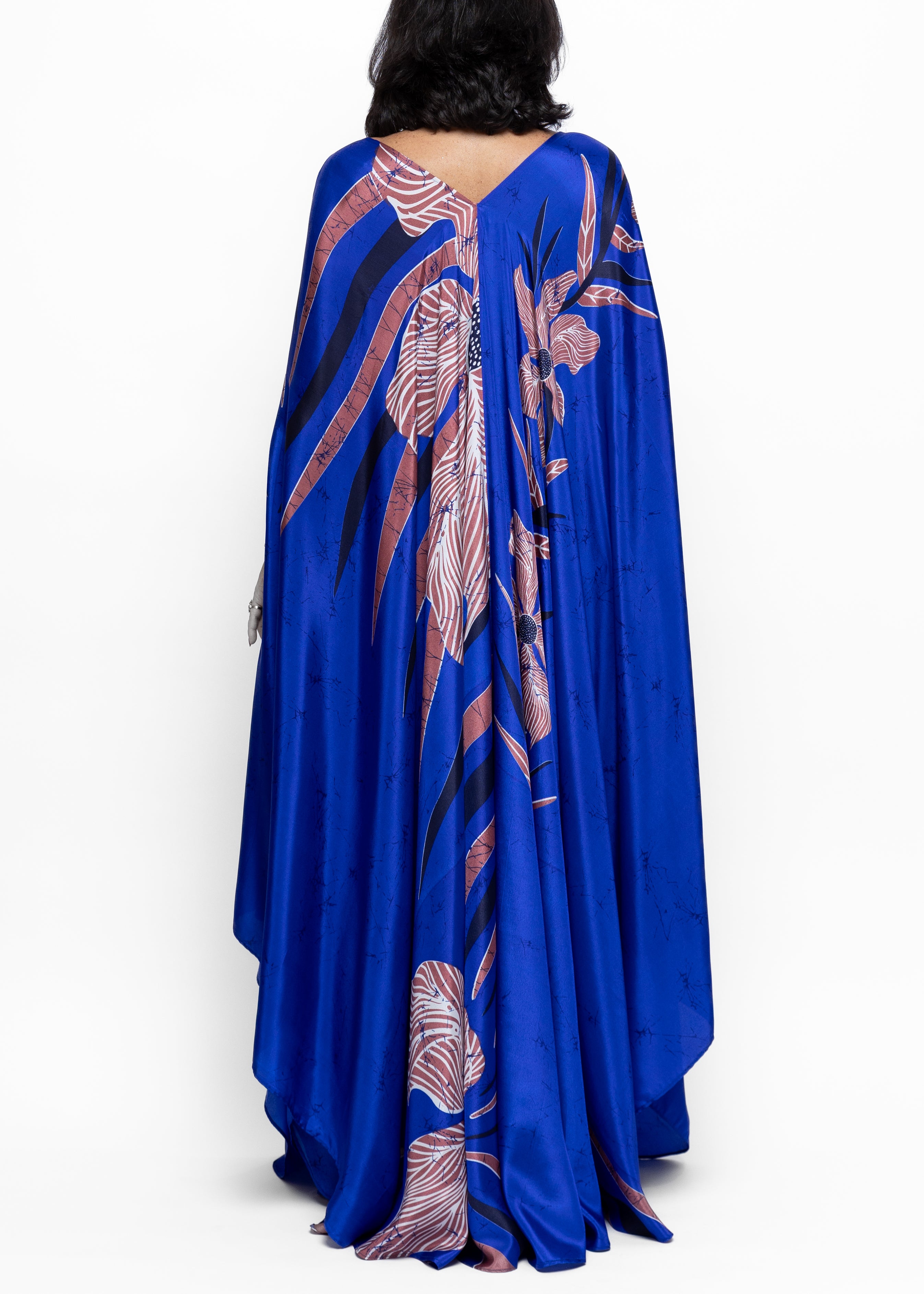 Nayla Royal Bloom Silk Kaftan