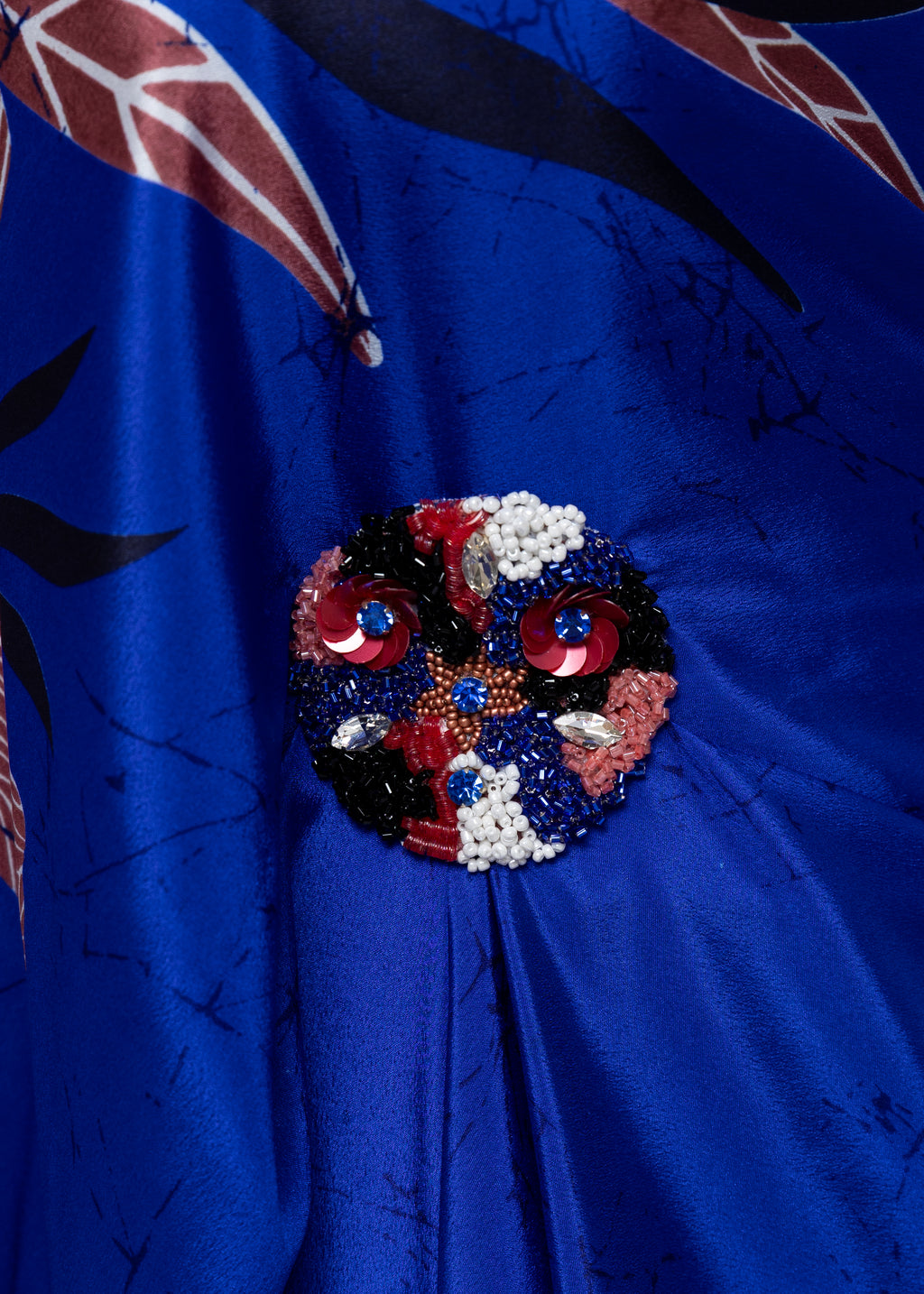Nayla Royal Bloom Silk Kaftan