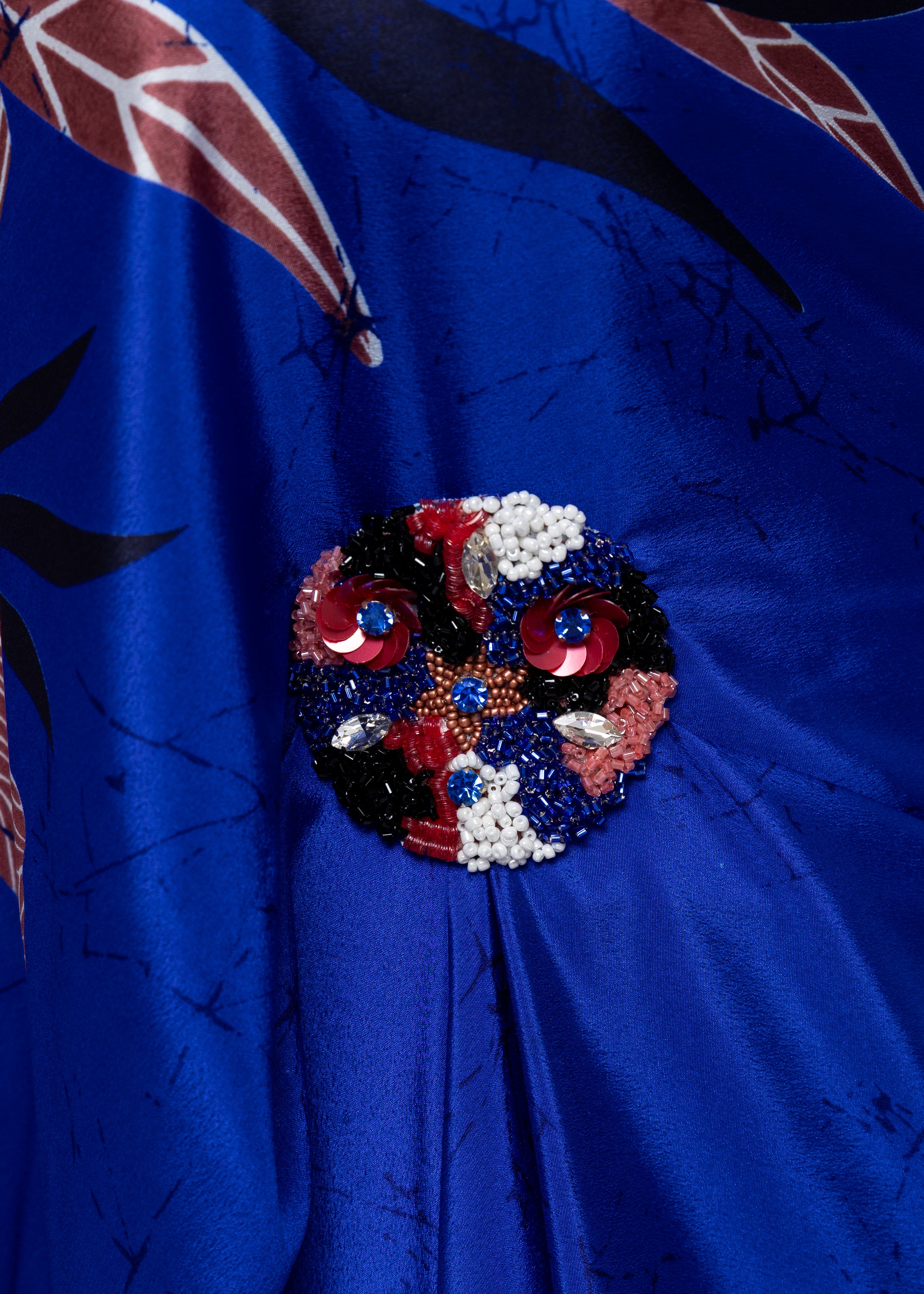 Nayla Royal Bloom Silk Kaftan