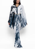 Nayel Blue Silk Couture Kaftan