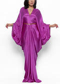 Dania Orchid Silk Couture Kaftan
