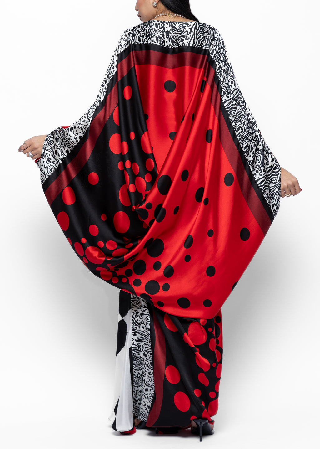Dimah Rouge Polka Couture Kaftan