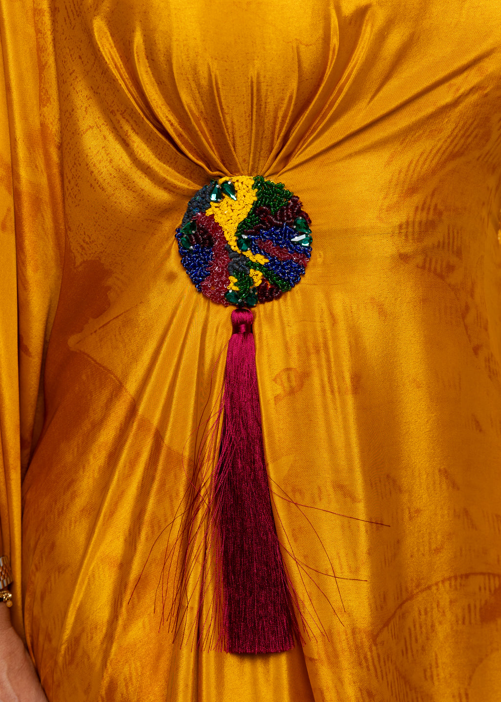 Suhaila Soleil Silk Couture Kaftan