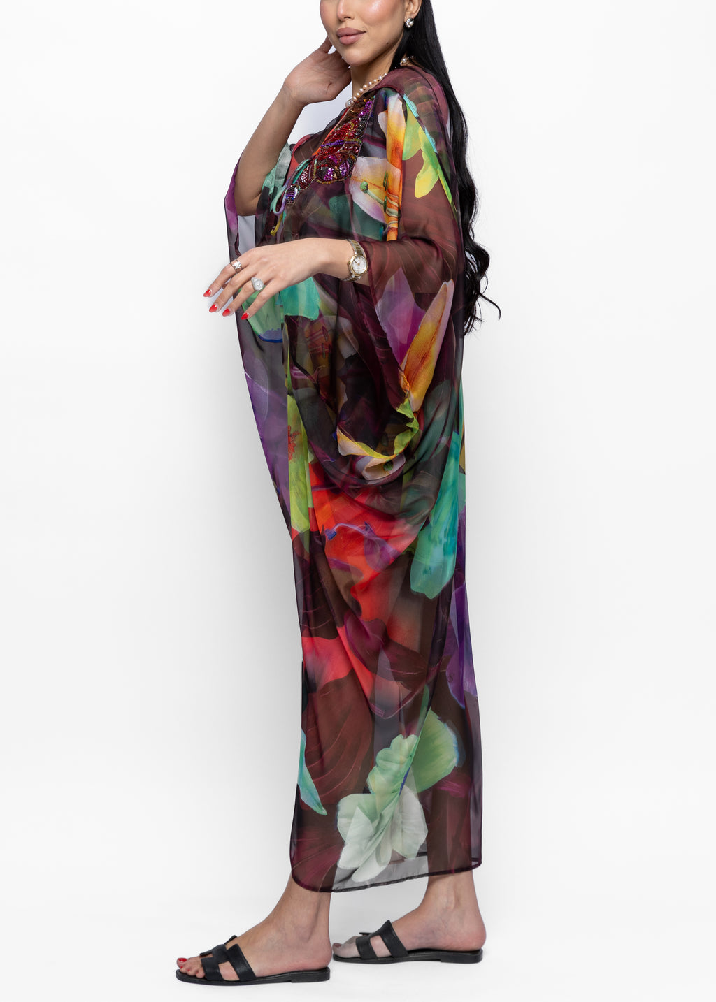 Alya Jardin Silk Couture Kaftan