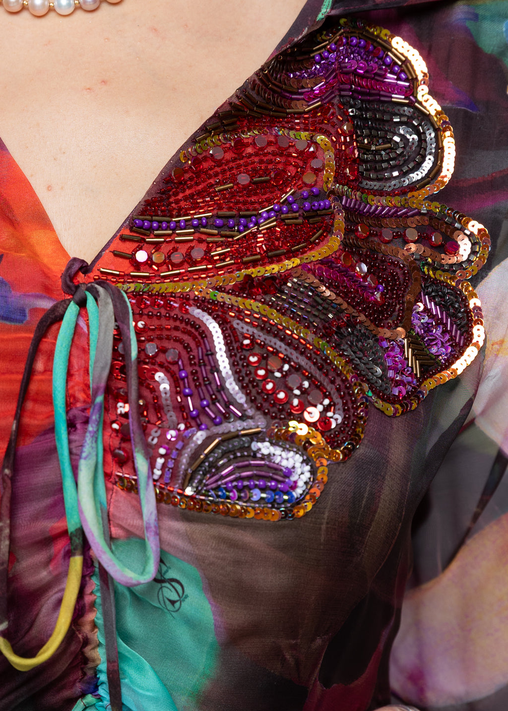 Alya Jardin Silk Couture Kaftan