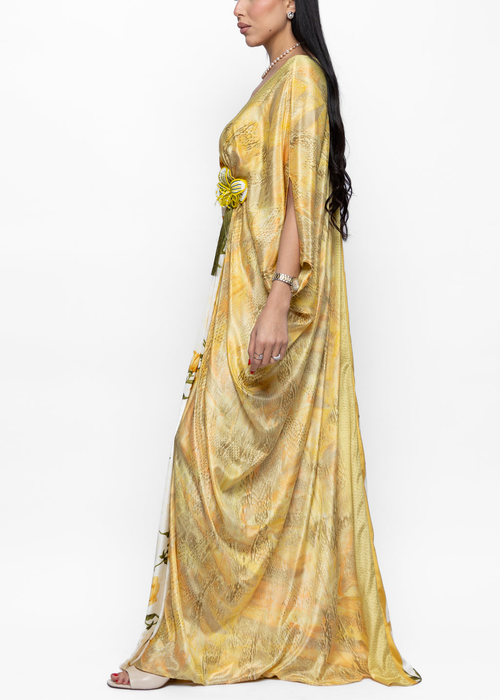 Rahaf Golden Bloom Butterfly Dress