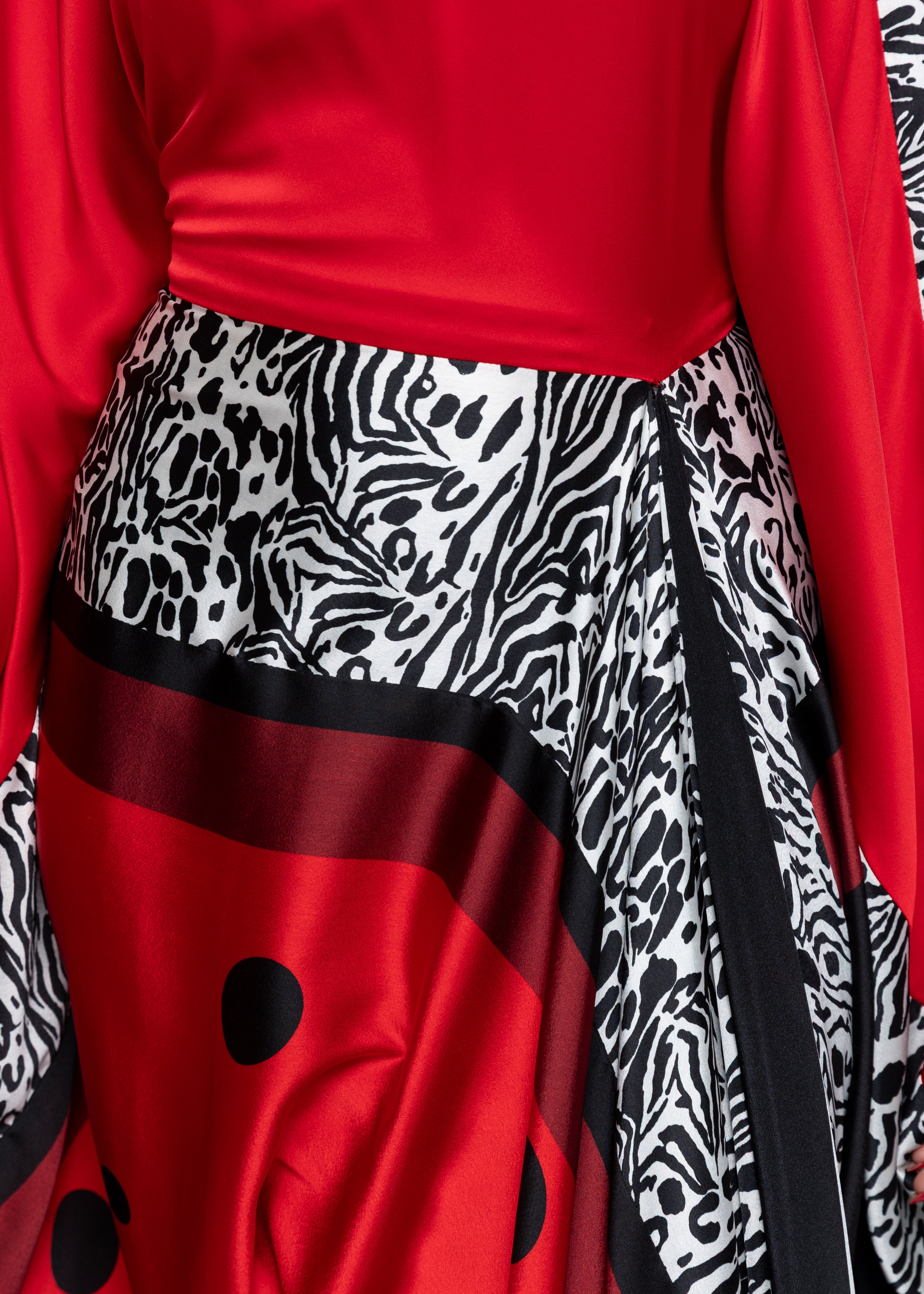 Dimah Rouge Polka Couture Kaftan