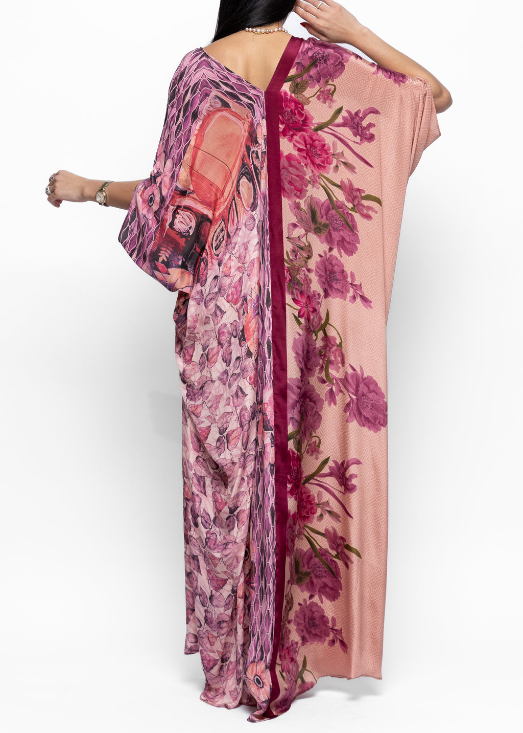 Ward Butterfly Silk Couture Kaftan