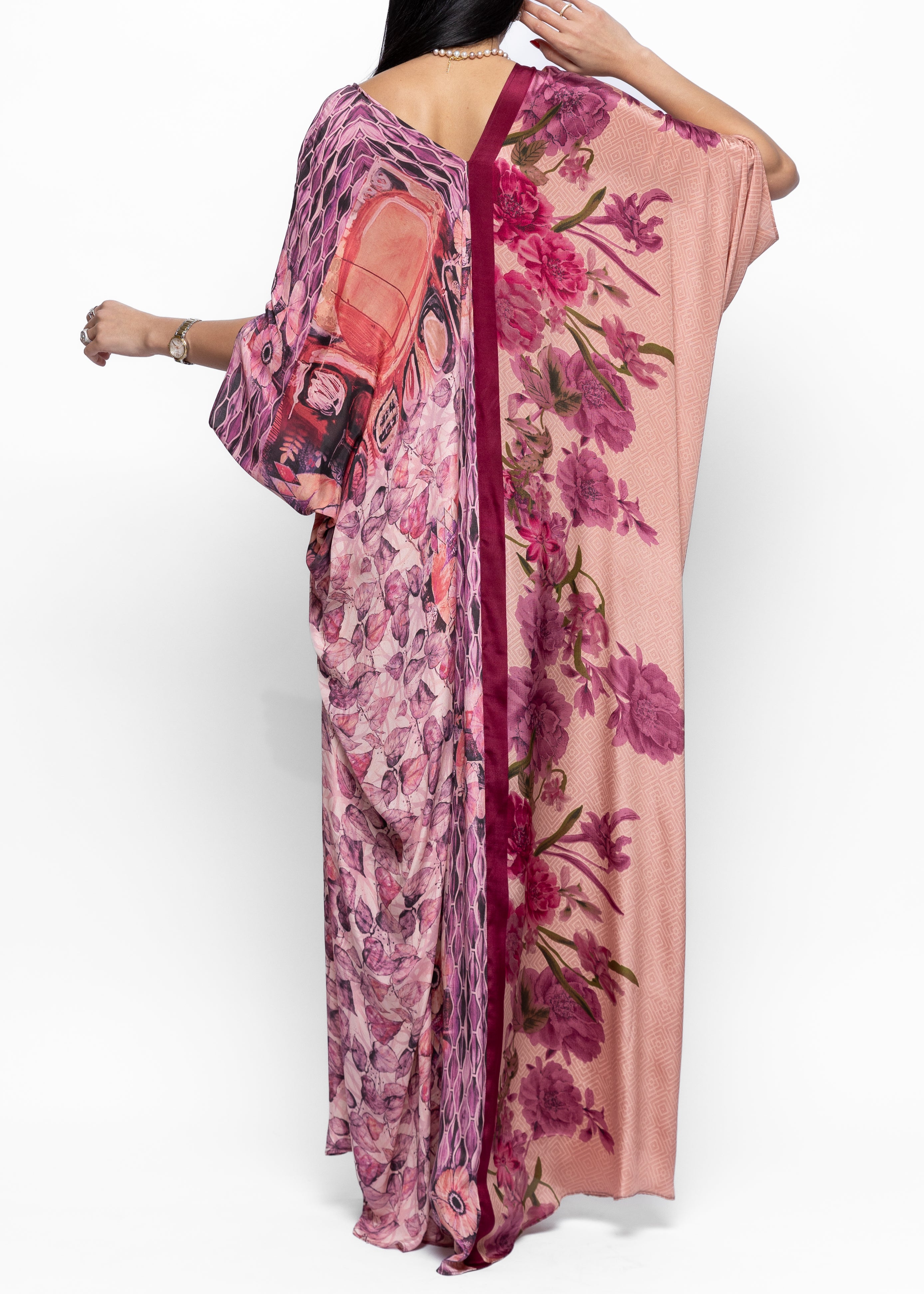Ward Butterfly Silk Couture Kaftan