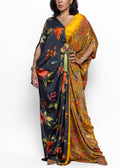 Ahlam Mosaic Bloom Butterfly Silk Couture Kaftan