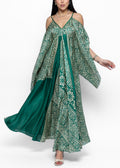 Amnah Emerald Heritage Silk Couture Kaftan