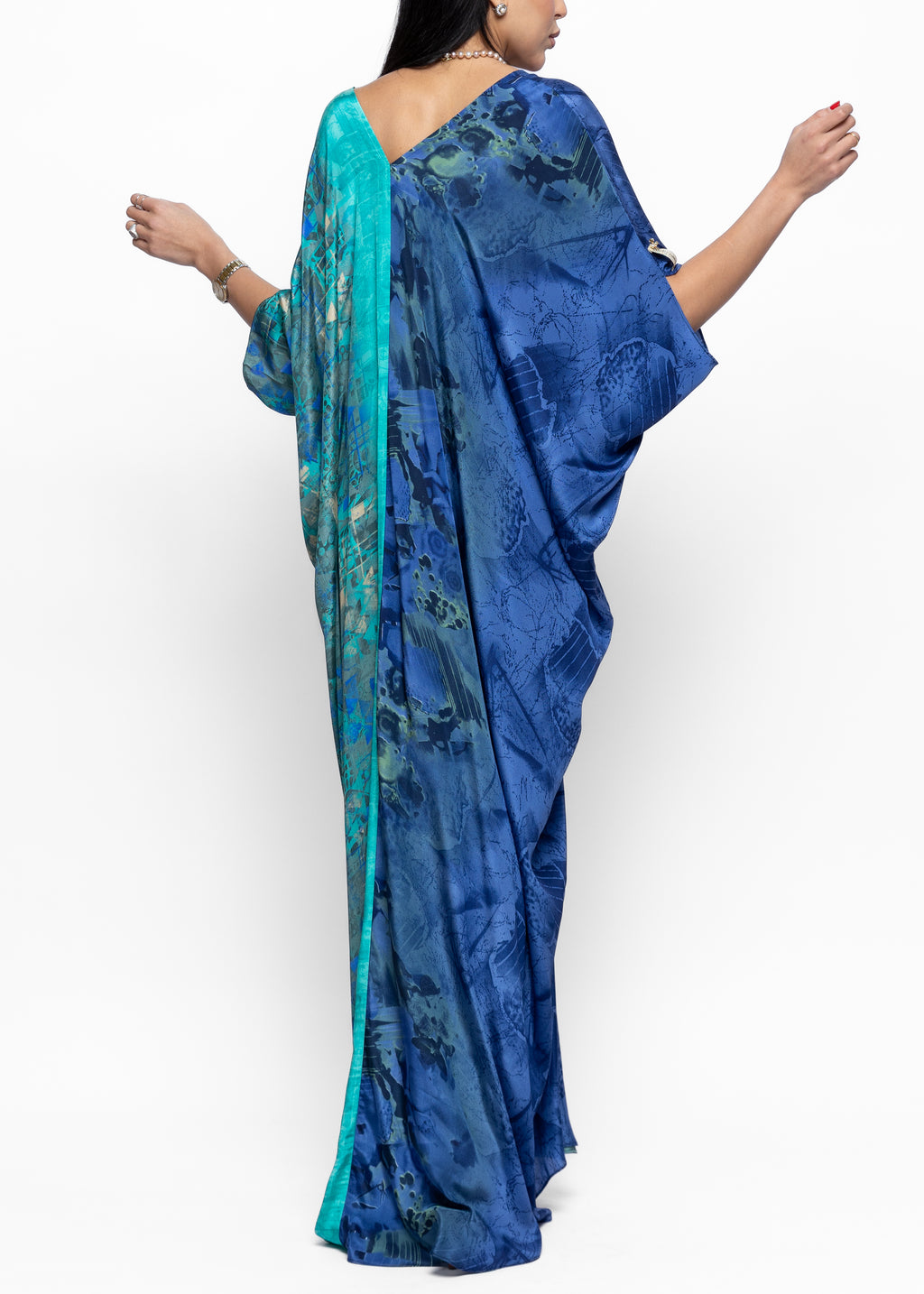 AlReem Butterfly Brooch Silk Couture Kaftan