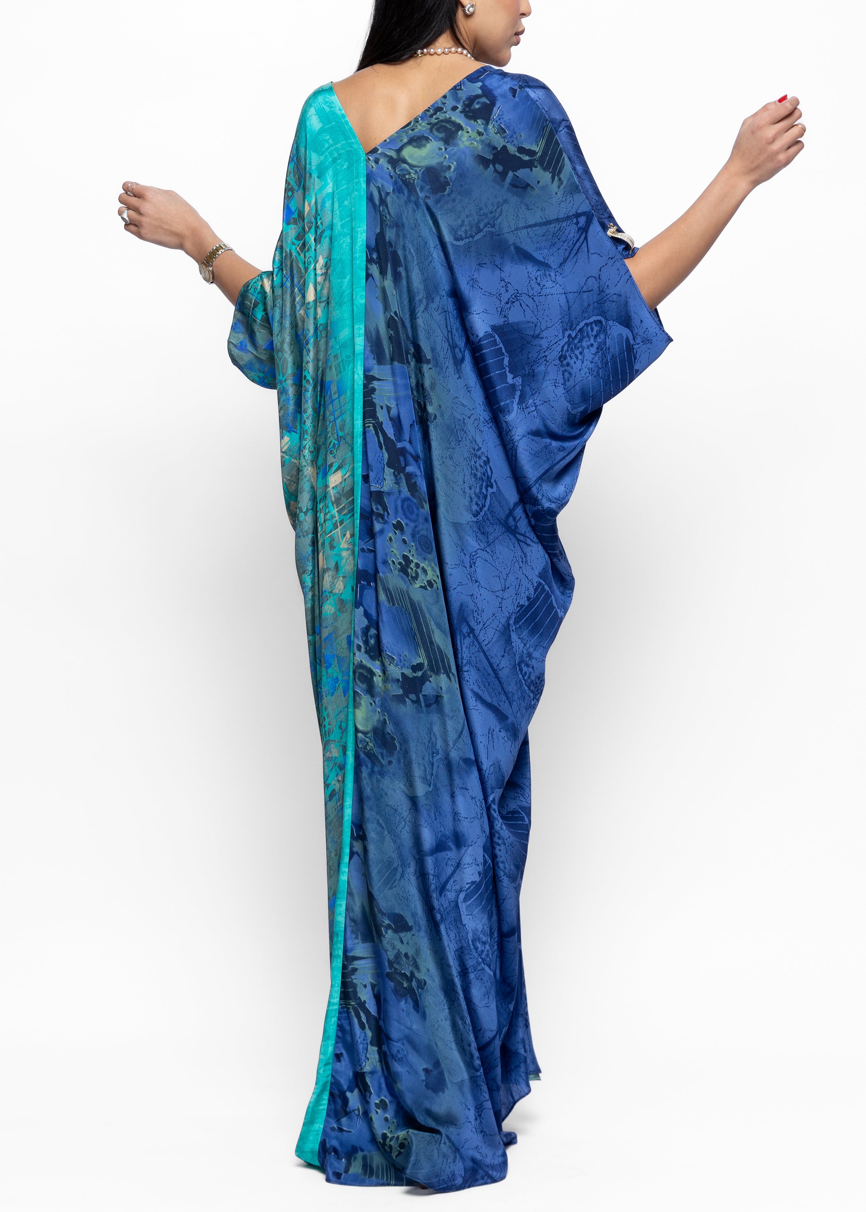 AlReem Butterfly Brooch Silk Couture Kaftan