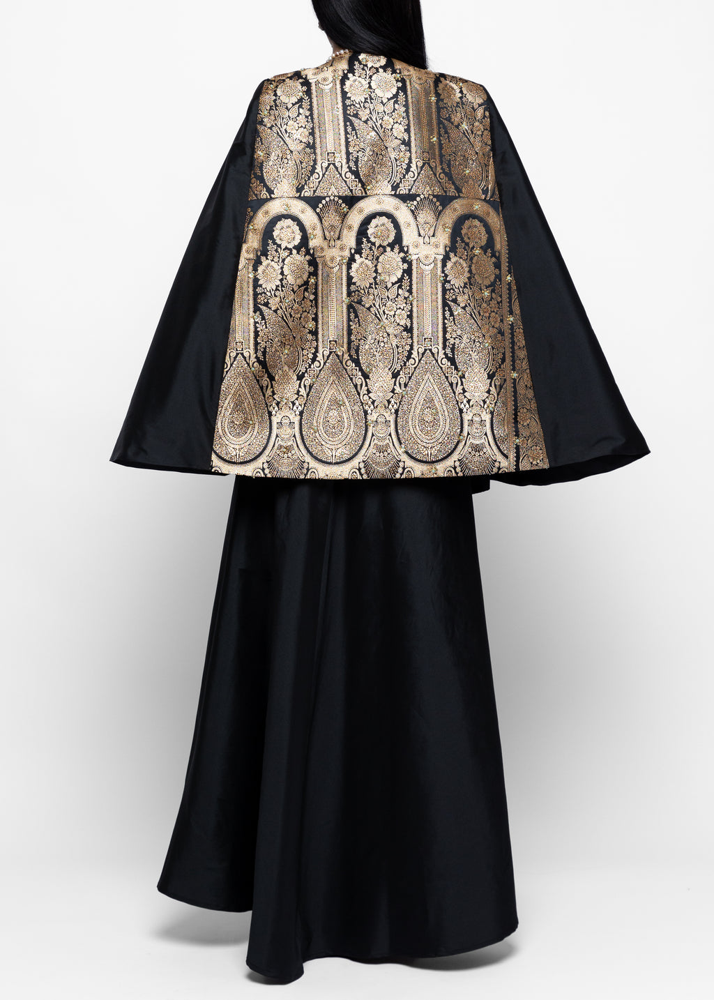 Shaima Noir Golden Eye Dress & Cape