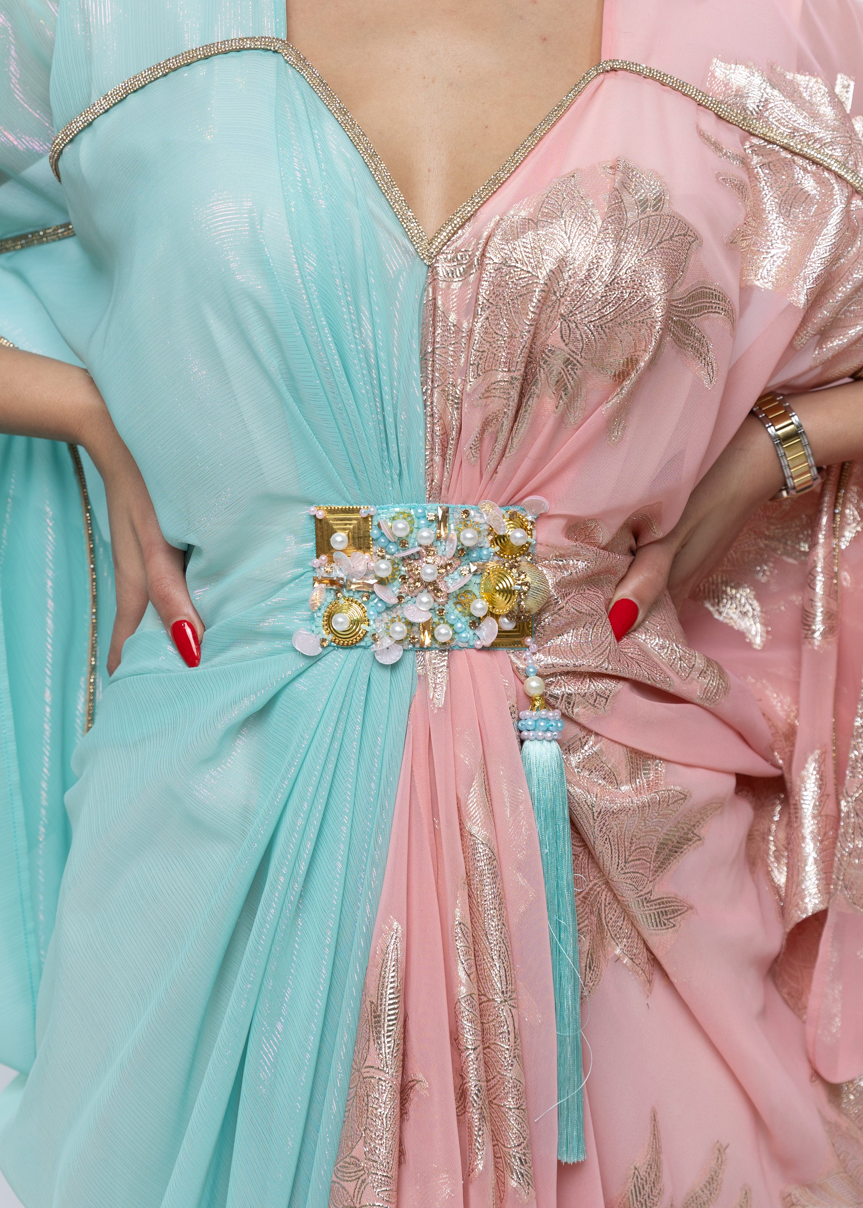 Aisha Dual-Tone Couture Kaftan