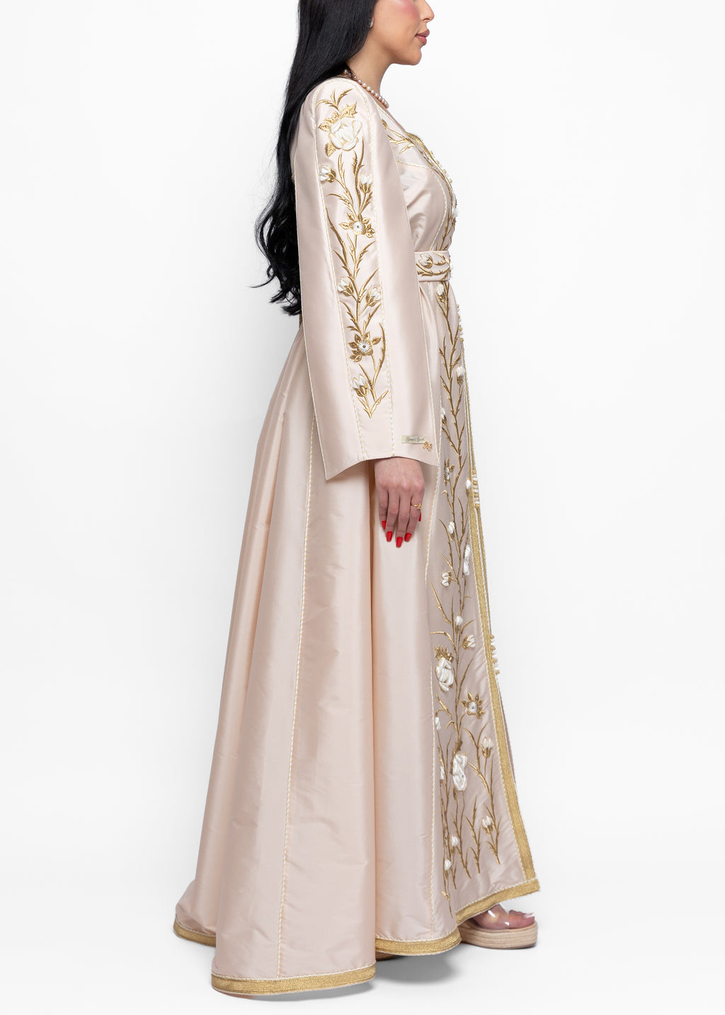 Manal Champagne Rose Kaftan