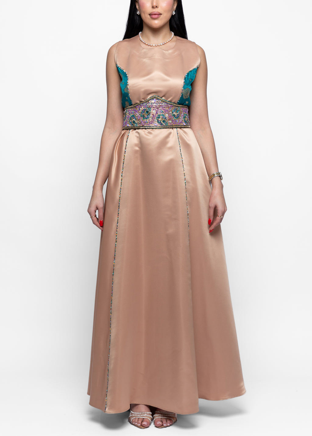 Hoor Blush Peacock Dress