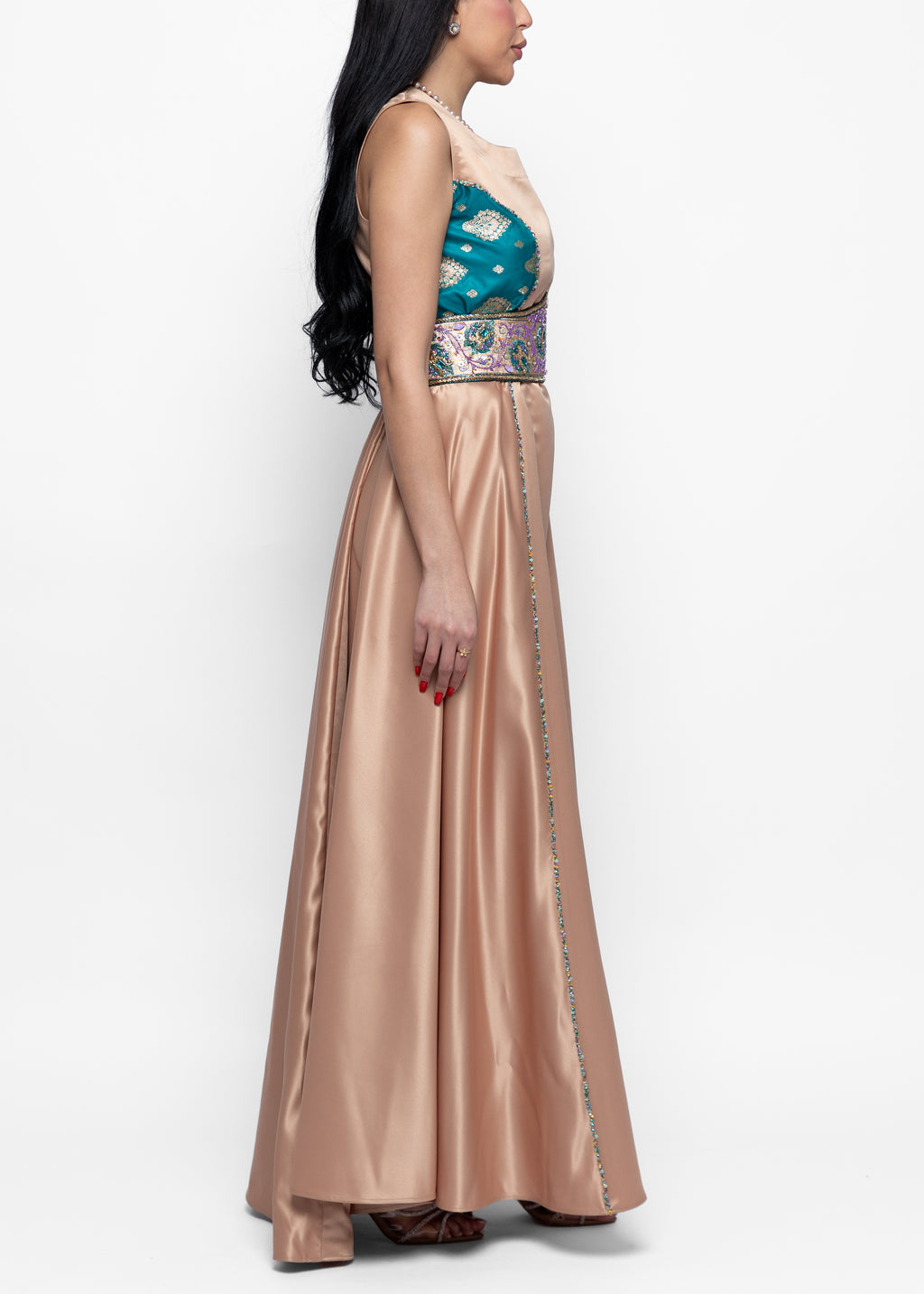 Hoor Blush Peacock Dress