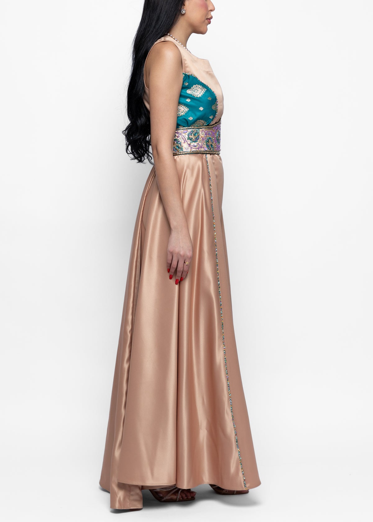 Hoor Blush Peacock Dress