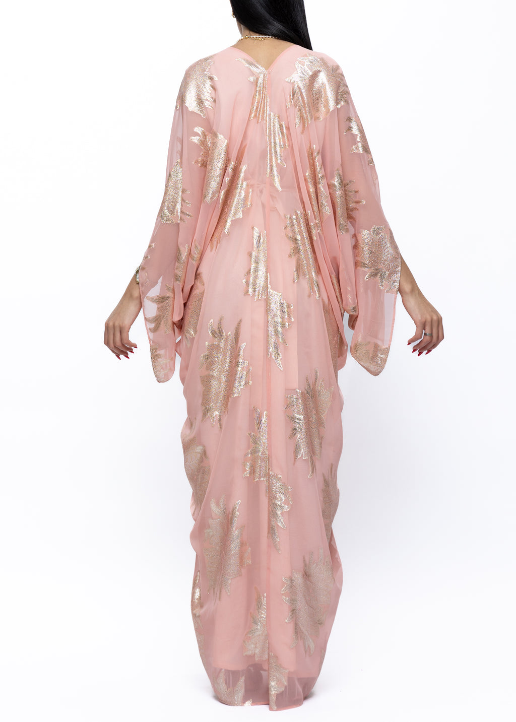 Haifa Blush Zari Counture Kaftan