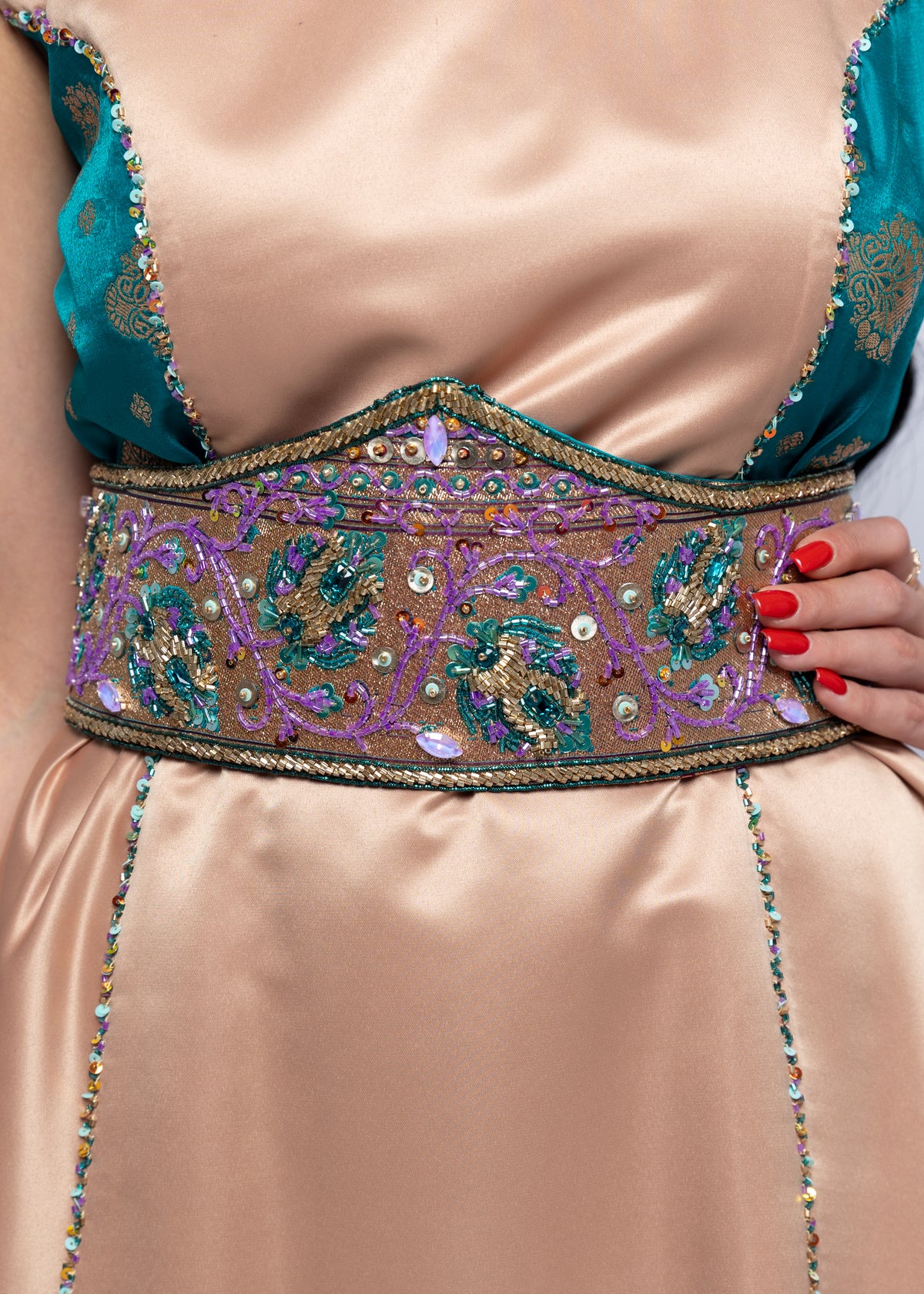 Hoor Blush Peacock Dress