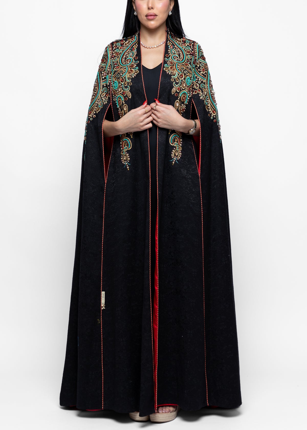 Ruqaya Noir Turquoise Cape