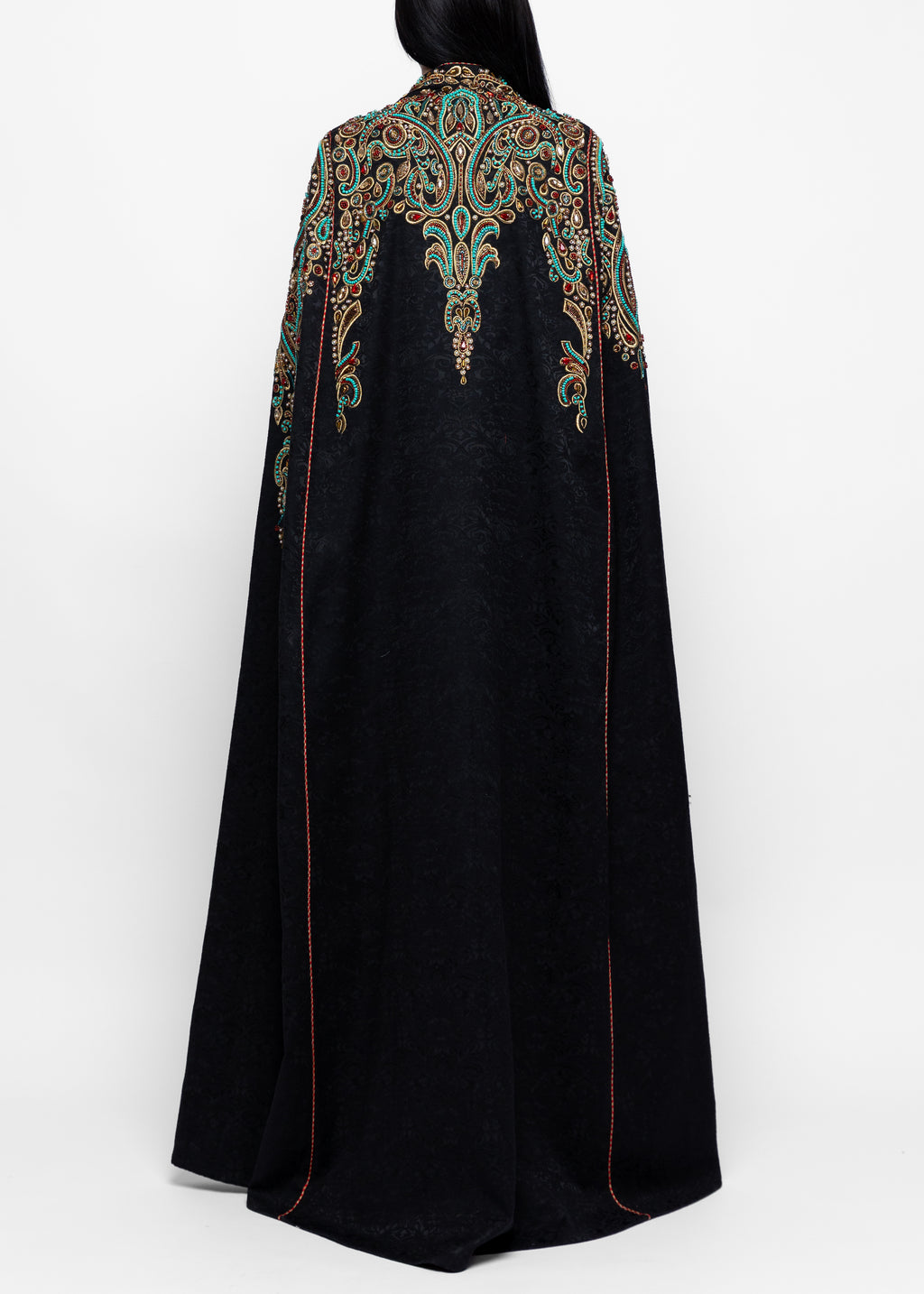 Ruqaya Noir Turquoise Cape