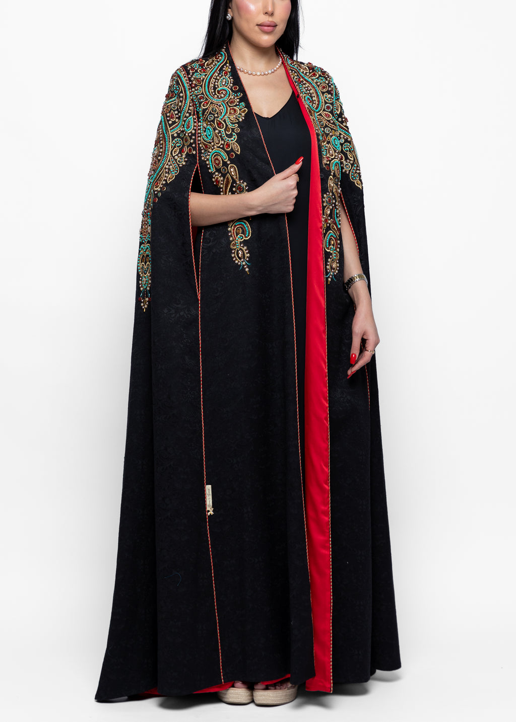 Ruqaya Noir Turquoise Cape