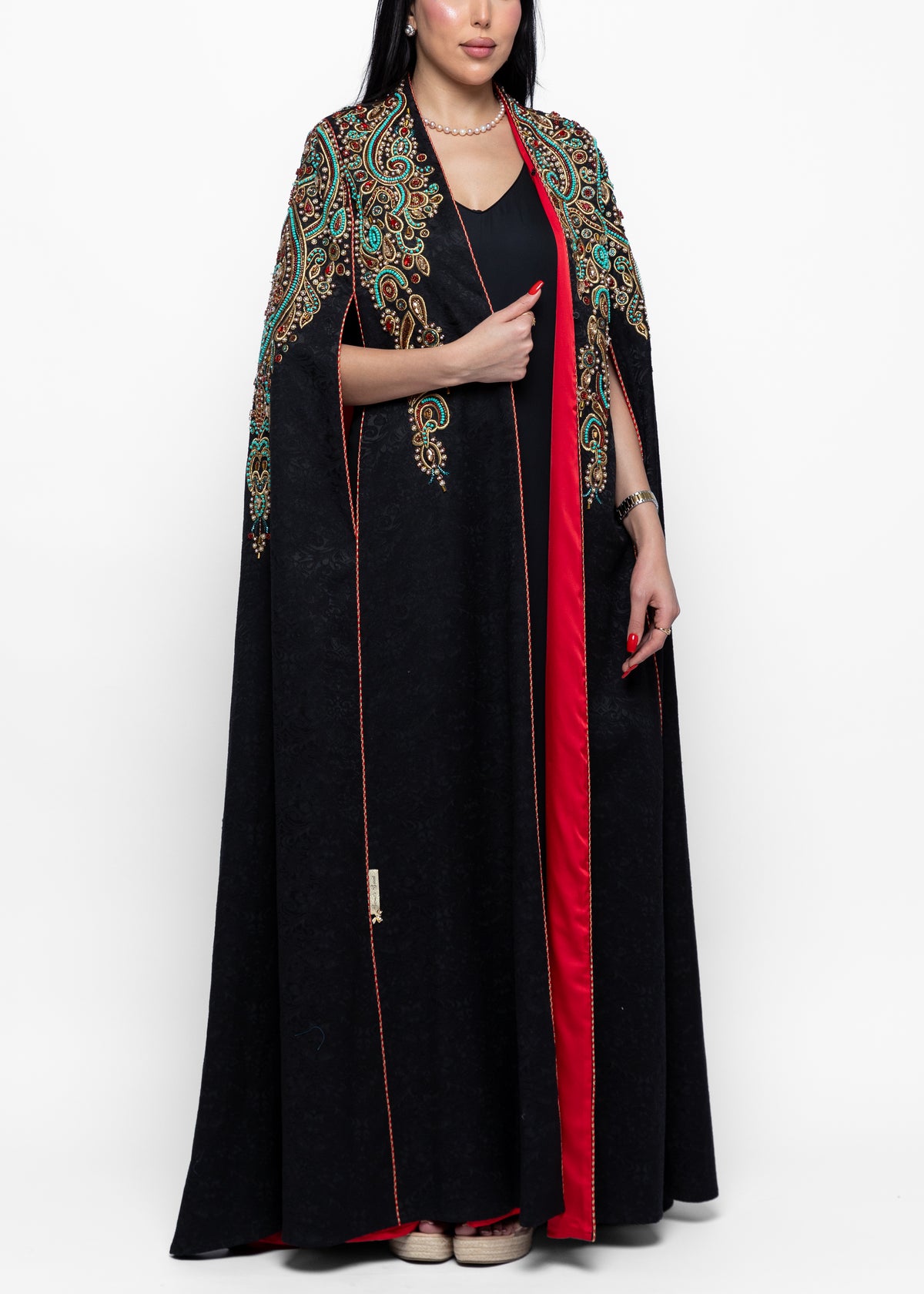 Ruqaya Noir Turquoise Cape