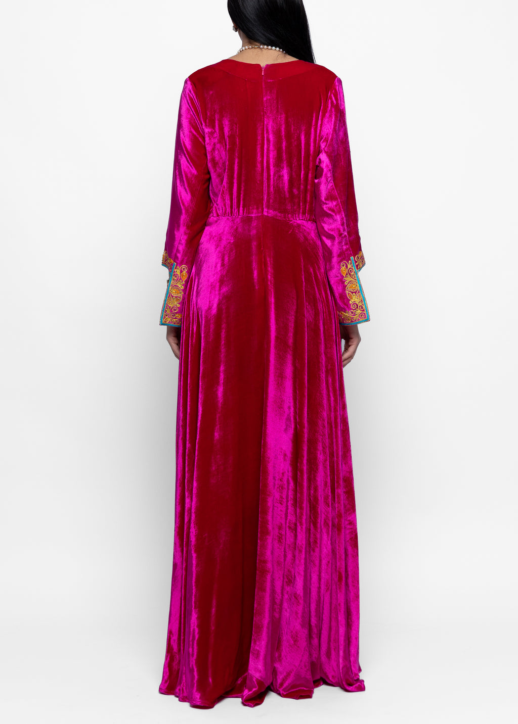 Afra Fuchsia Gold Kaftan