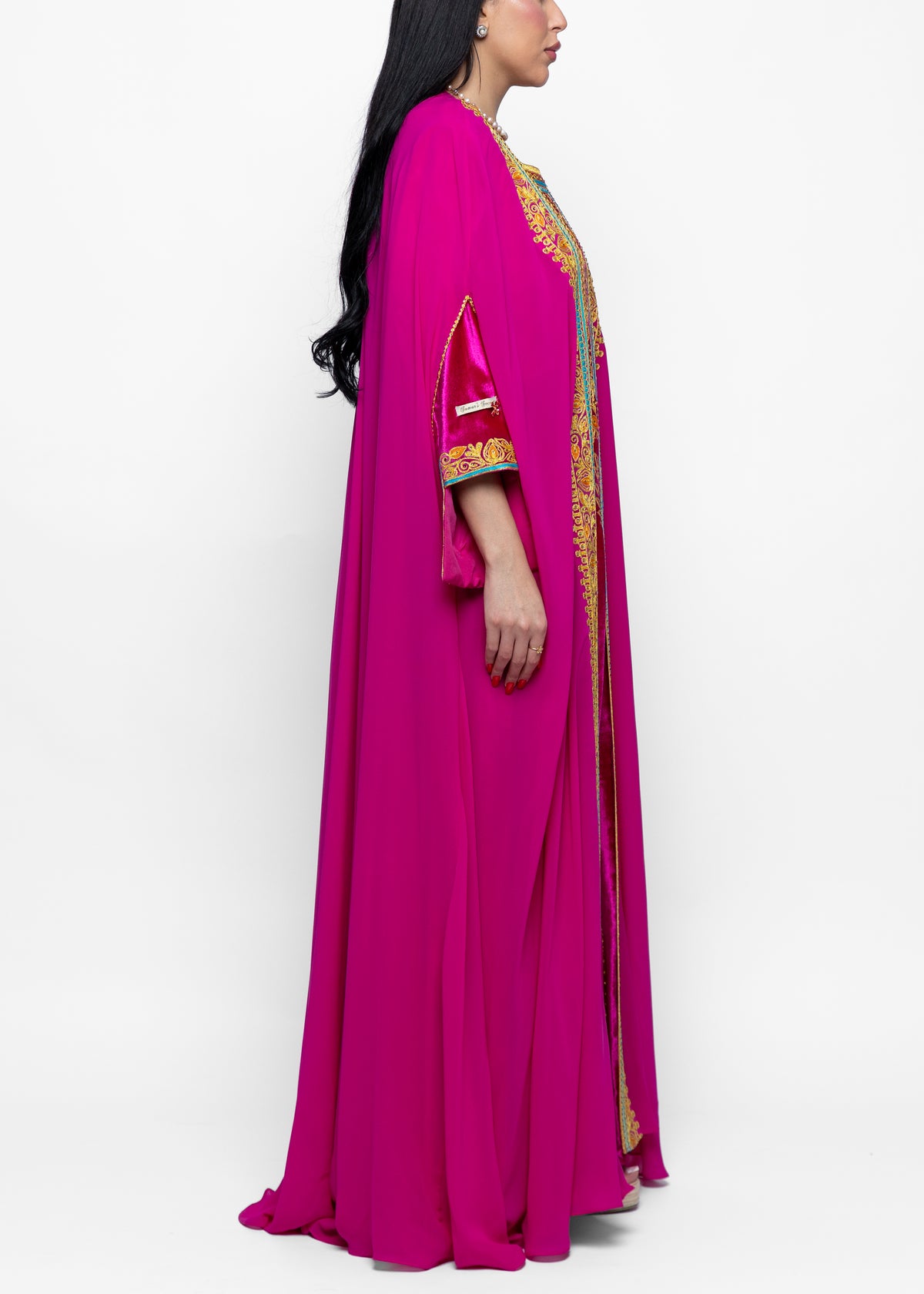 Mona Fuchsia Veil Cape