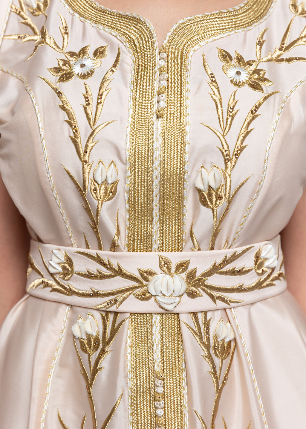 Manal Champagne Rose Kaftan